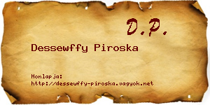 Dessewffy Piroska névjegykártya