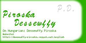 piroska dessewffy business card